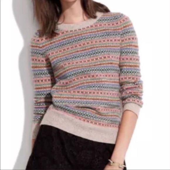 Madewell Sweaters - Madewell x Wallace fair isle merino crewneck sweater. Size M.